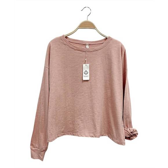 FABINA Tops - NEW FABINA anytime long sleeve tee in mauve
